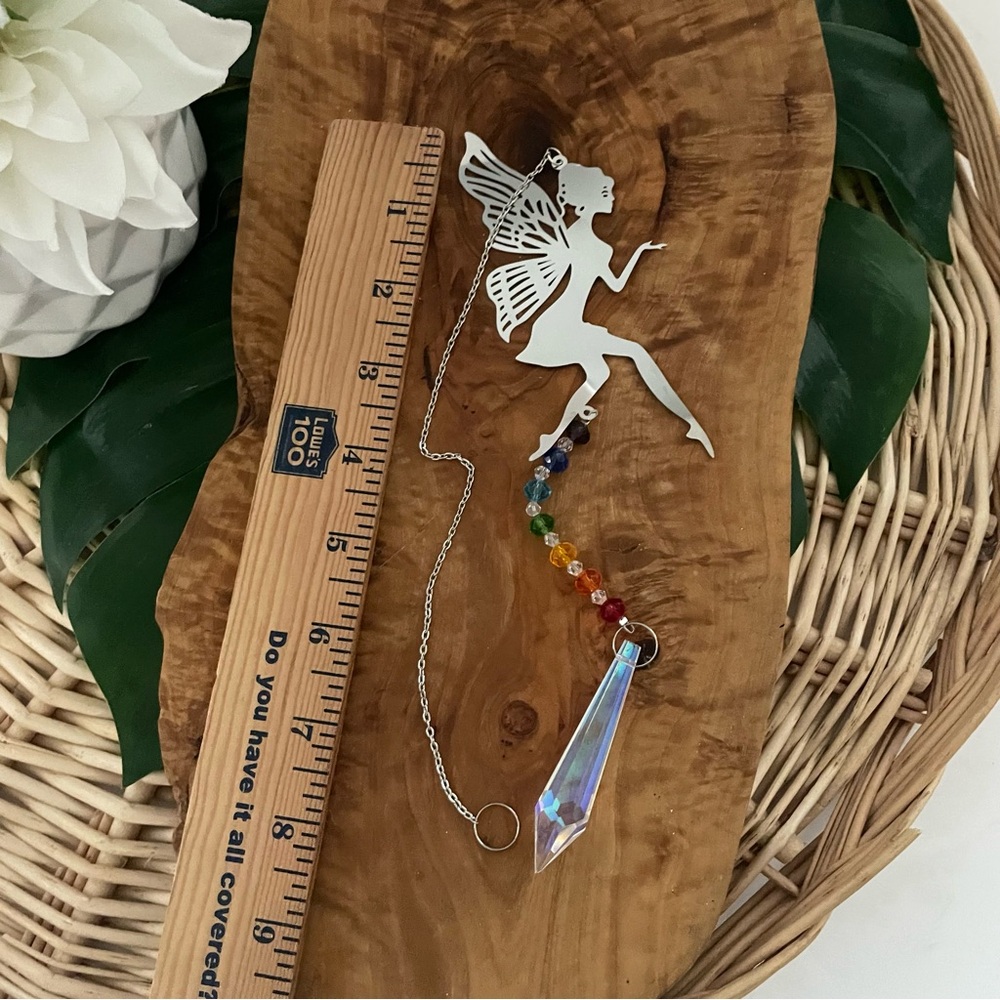 Fairy Butterfly Beaded Sun Catcher Hanging Crystal Wind Chimes Car decor New - Picture 15 of 16